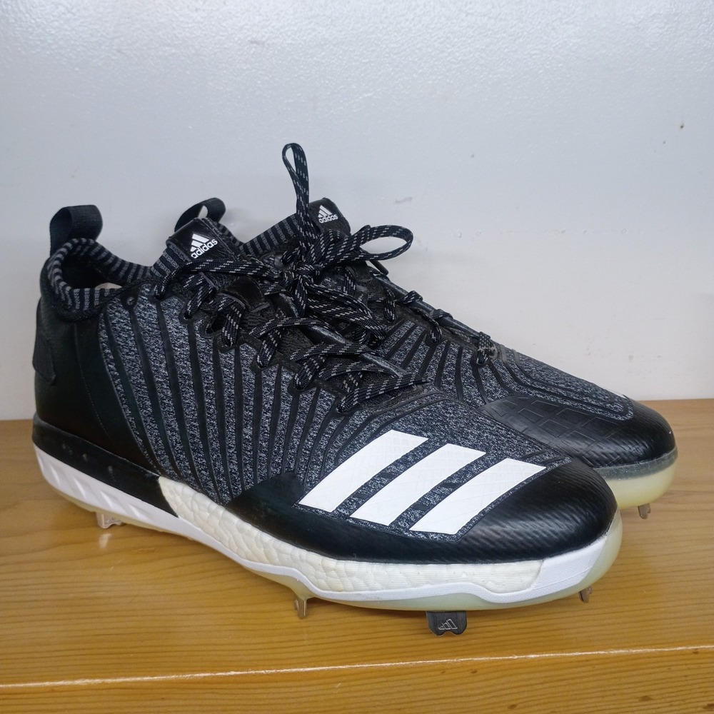 Adidas Boost Icon 3 Metal Baseball Cleats Black/White DB1793 Size 12